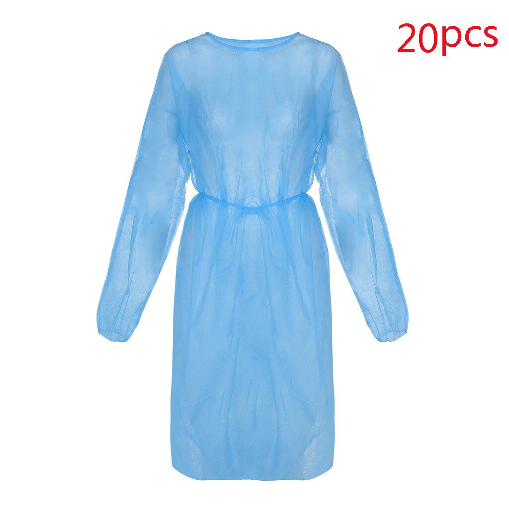 Wegwerp Beschermende Overall Pakken Isolatie Kleding Anti-Spitting Labs Jassen Werkkleding Werkkleding Kleding Werkkleding Werkkleding: 20pcs