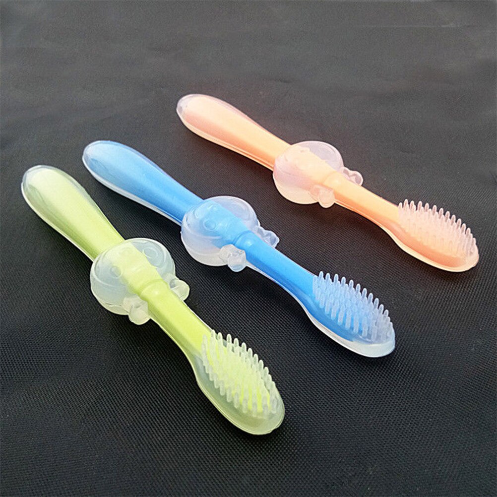 1 PC Kids Soft Silicone Training Tandenborstel Baby Kinderen Dental Oral Care Tooth Brush Tool Baby kid tandenborstel baby tandenborstel