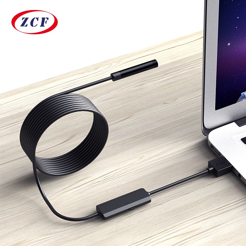 USB Endoscope Camera 8mm Lens HD 1080P 8 LEDs USB Inspection Borescope Camera IP67 Waterproof Soft Cable Rigid Cable for PC