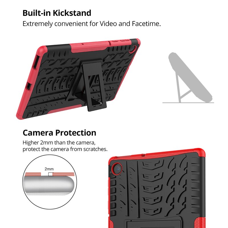 Heavy Duty Hybrid Shockproof Beschermhoes Voor Lenovo Tab M10 Plus 10.3 Fhd TB-X606F TB-X606X Tablet Case + Filmgift