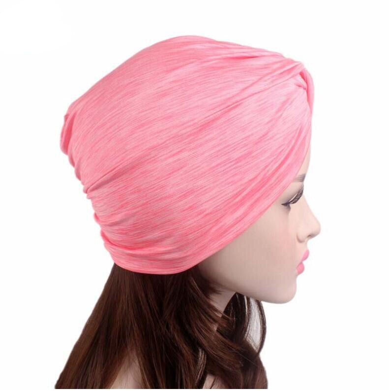 Vrouwen elastische twist tulband hoeden indiase hoeden yoga petten sport hoofddoek hoofdbanden vrouwen mutsen dames chemo pet