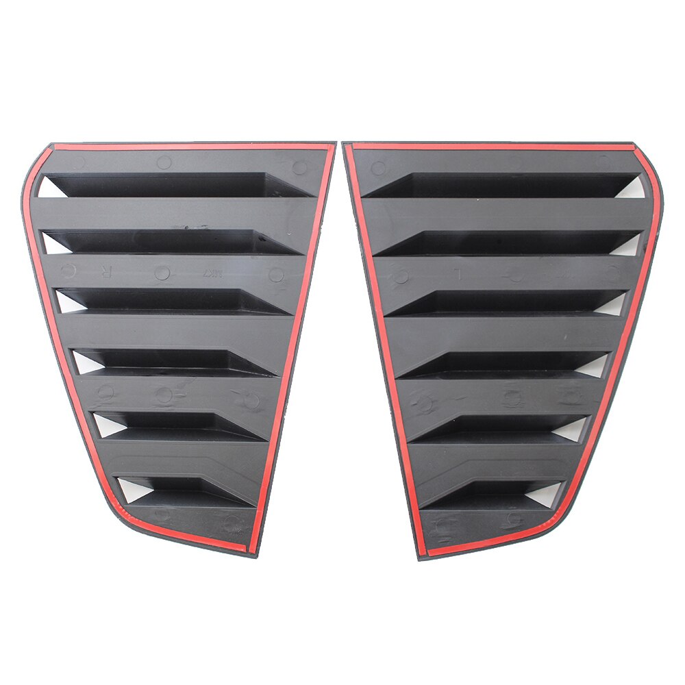 For Volkswagen Golf 7 Car Accessories 1 Pair of Window Shutters Cover Plastic Car Tunning Panel Side Air Vent Cover: Bright black