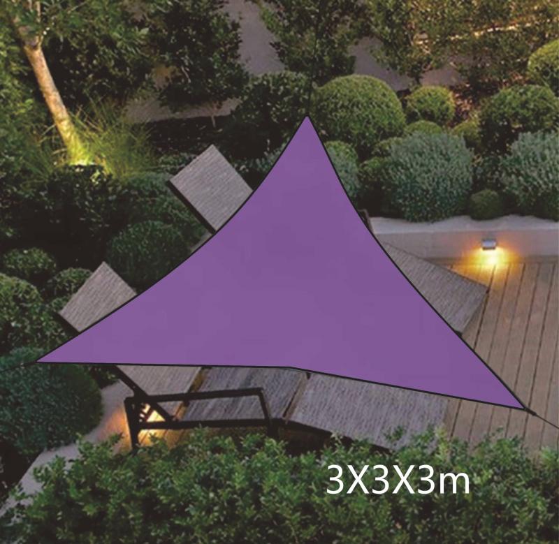 Triangle soleil abri auvent auvent abris Anti-UV soleil ombre voile imperméable tente bâche Portable en plein air Camping pique-nique tissu: 05 3X3X3m