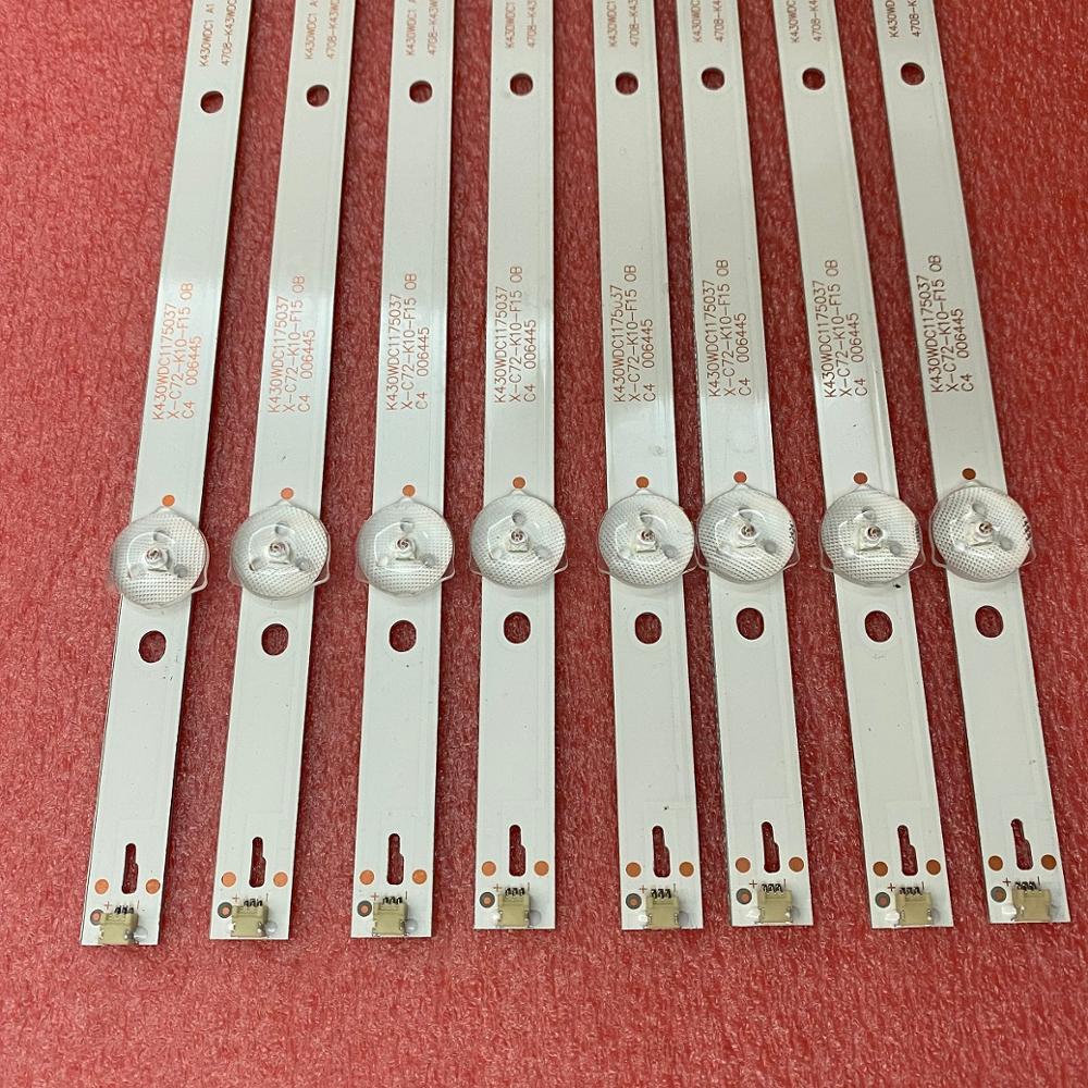 8 PCS/lot LED backlight strip for 43PFT4002 43DL4012N 43HFF5952 L43E6800 K430WDK3 K430WDC1 A1 A3 4708-K43WDC-A3113N11 A1113N11
