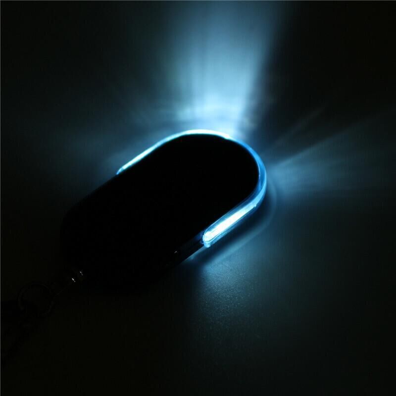 Mini Anti-Verloren Fluitje Key Finder Whistle Sound Draadloze Alarm Smart Tag Key Locator Sleutelhanger Tracker Led Licht Dingen tracker: Blue