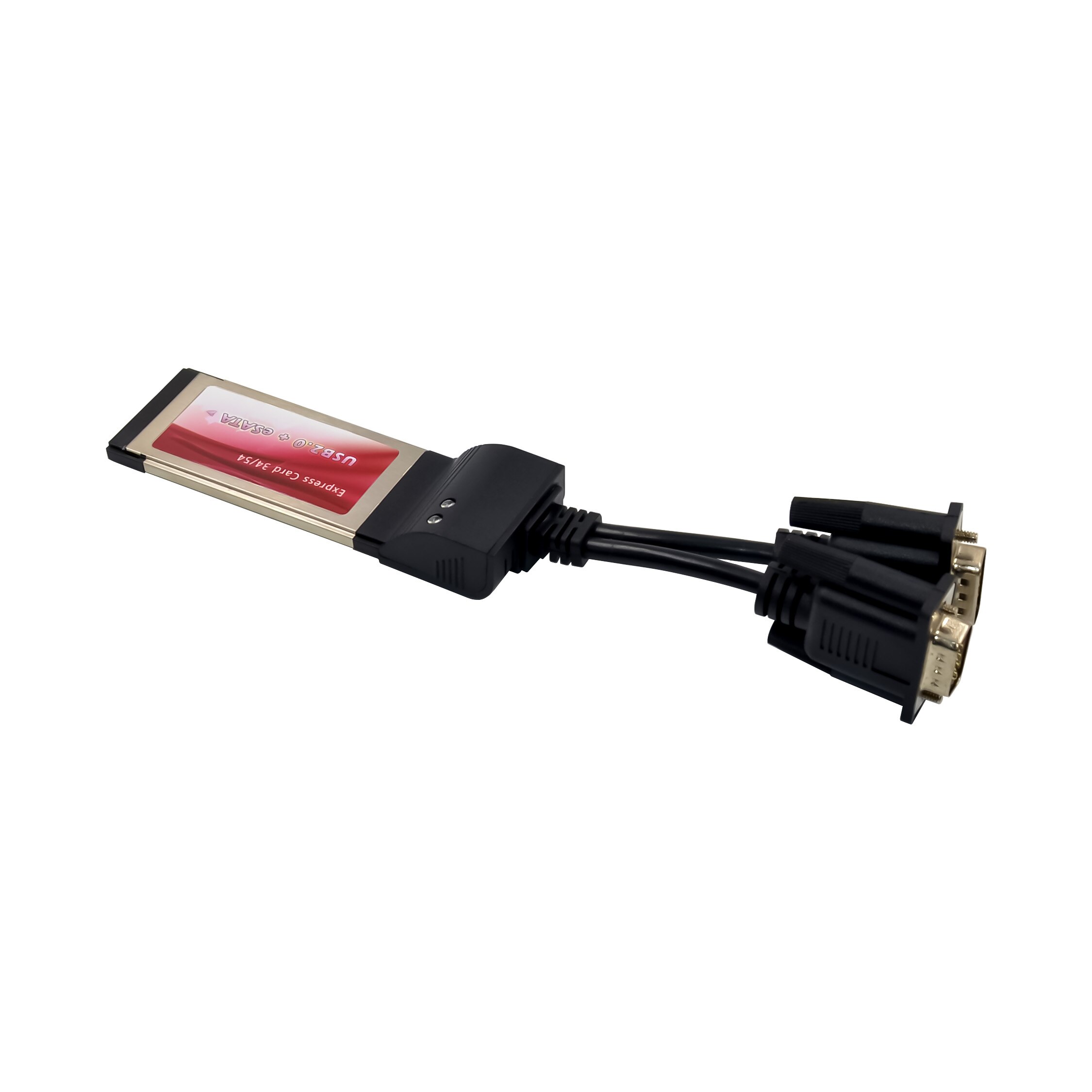 2 Poorten RS232 34Mm Expresscard Dual Seriële Poort DB9 Com RS-232 Uitbreidingskaart Voor Laptop Mcs7720 Chipset