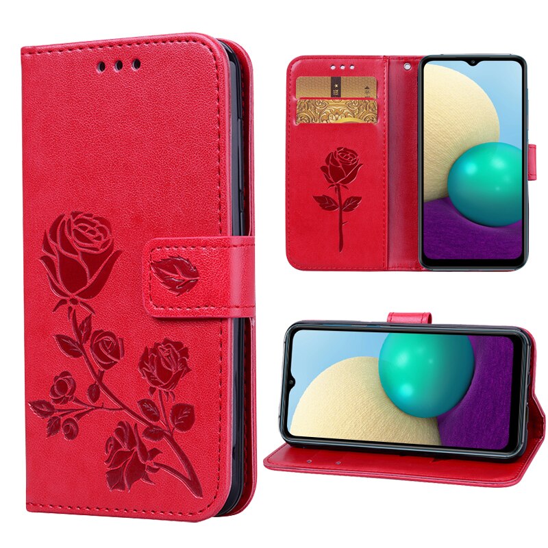 fallen Für Samsung Galaxis A02 Brieftasche Geschäft PU Leder kippen Schutz Capa Telefon Hülse Auf Samsung A02 SM-A022 Fчехол Abdeckung funda