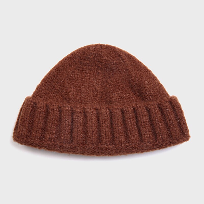 Unisex Ribbed Knitted Cuffed Short Melon Cap Solid Color Melon hat Skullcap Baggy Retro Ski Fisherman Docker Beanie Hat Slouchy: caramel