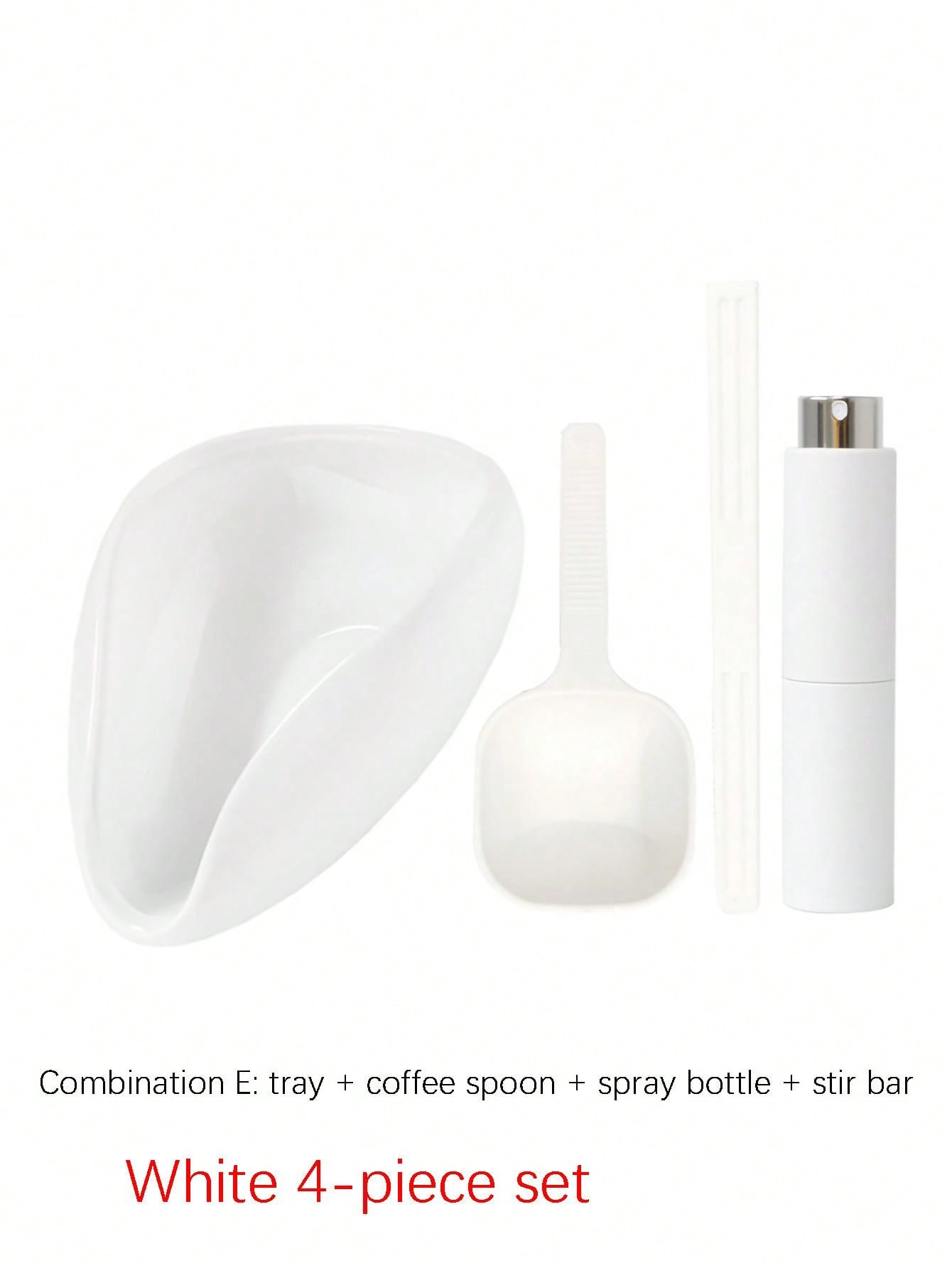 1pcs Coffee Beans Dosing Measuring Tray Coffee Tea Leaves measuring spoon for coffee weighing plate White porcelain tea dispens: Beige