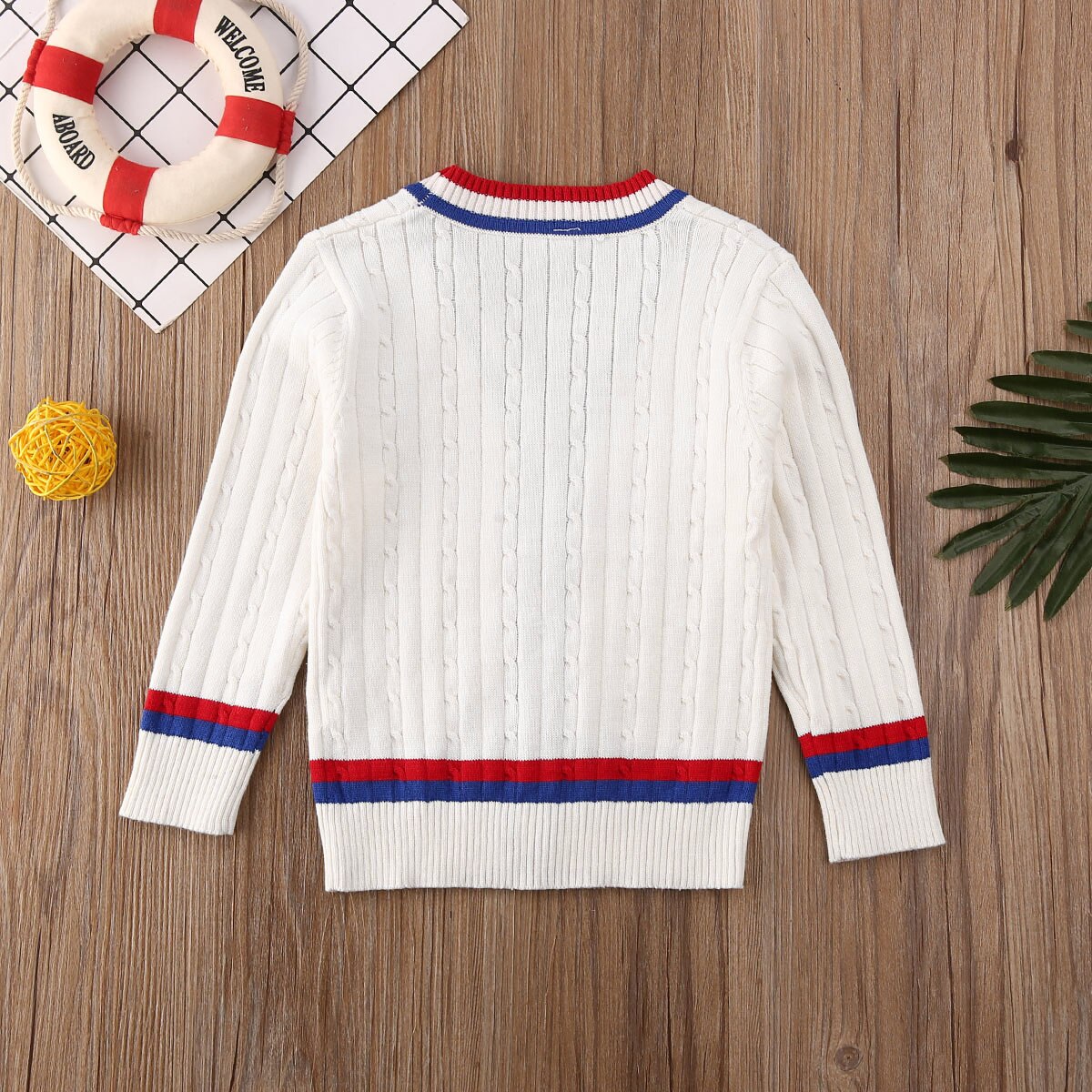Småbørn barn baby dreng pige langærmet striktrøje cardigan toppe frakke udtøj