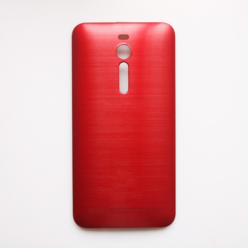 BaanSam nowe drzwi tylna pokrywa baterii obudowa etui na ASUS Zenfone 2 ZE551ML 5.5 Cal za pomocą przycisku zasilania bez NFC: Czerwony