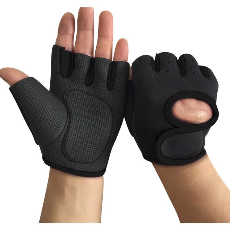 1 Paar Gym Handschoenen Gewichtheffen Fitness Training Wraps Verstelbare Workout Ademende Handschoenen: Black / L