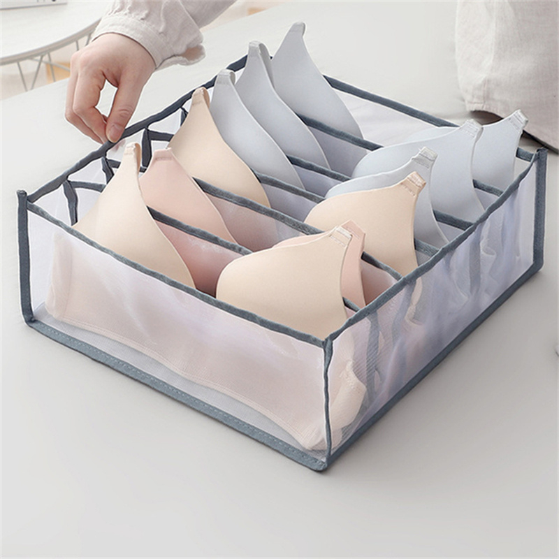 Boîte de rangement pour jeans à 11 grilles, placard, garde-robe, compartiments pour vêtements, tiroirs, sous-vêtements, chaussettes, séparation, organisateur de maison: Black