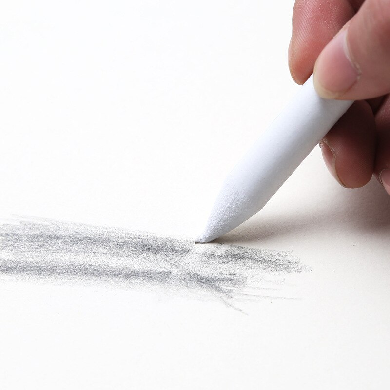 6pc Art blanc dessin stylo tache souche bâton pour riz papier dessin charbon de bois croquis peinture stylo papier rouleau crayon Tortillon