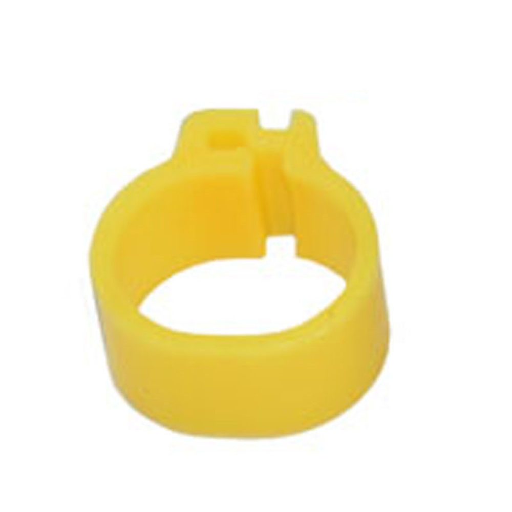 100 Stücke 10mm VöGel Taube Fußringe Kleine GeflüGel FußRing 10 Farben Kunststoff Taube Clip Wachtel Taube FußRing Haustier Vogel Liefert: Gelb