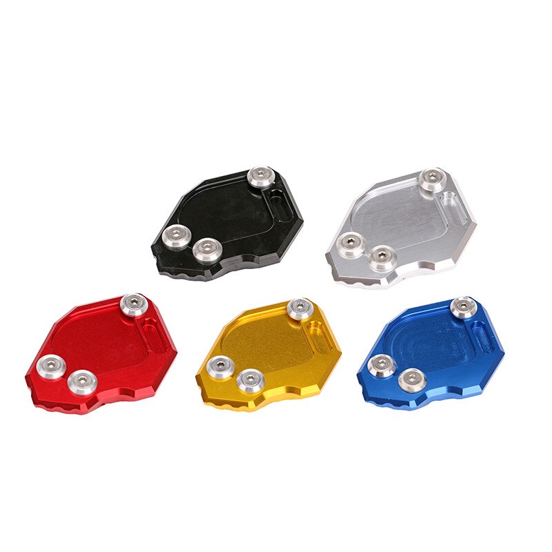 Modified Accessories Motorcycle Sports Car Extra-large Base Foot Brace Applicable BMW 800gs Side Stand Extend Pad CNC Aluminum: Red