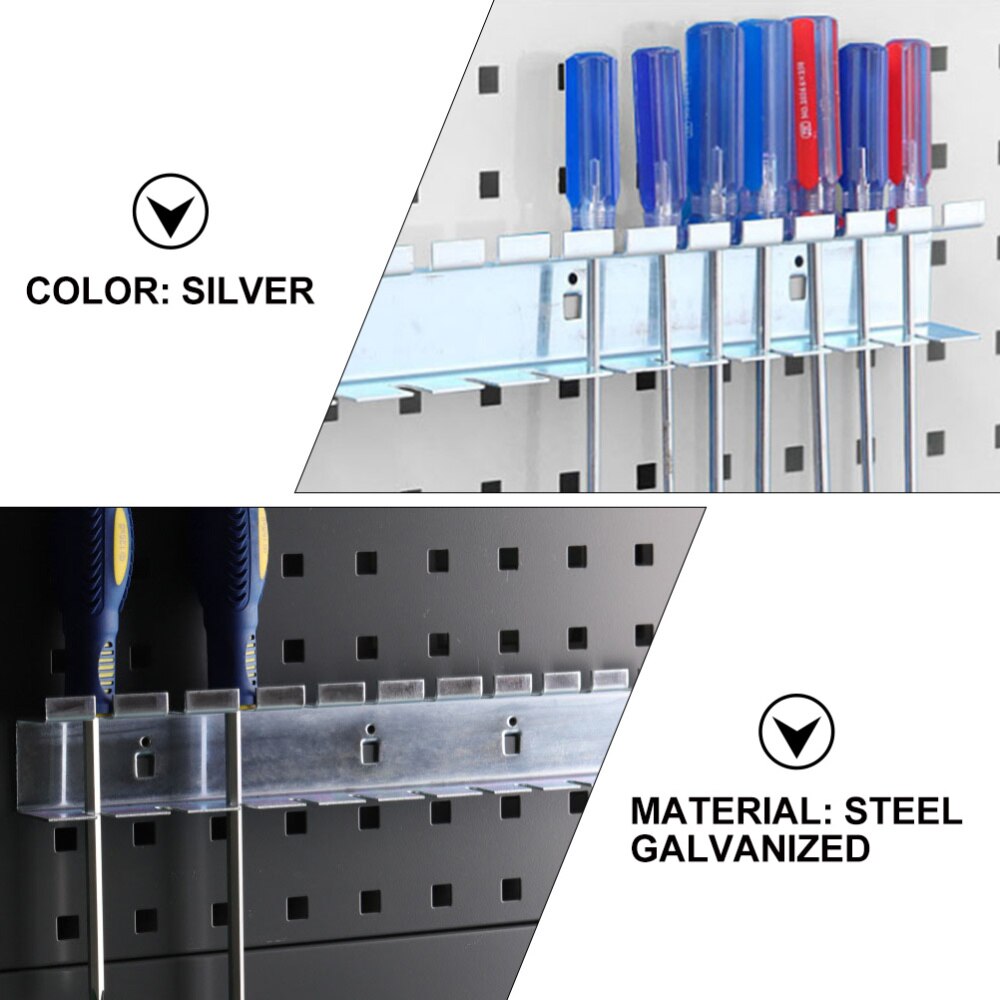 1pc Wall Mounted Screwdriver Organizer Bolt Driver Holder Steel Display Hook