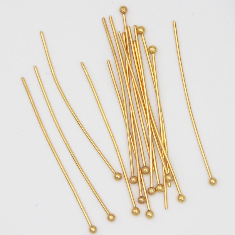 10 Dozijn/120 Pcs Roestvrij Staal Goud Nietstiften Voor Diy Sieraden Maken Bevindingen Dia 0.7 Mm 30mm/40 Mm