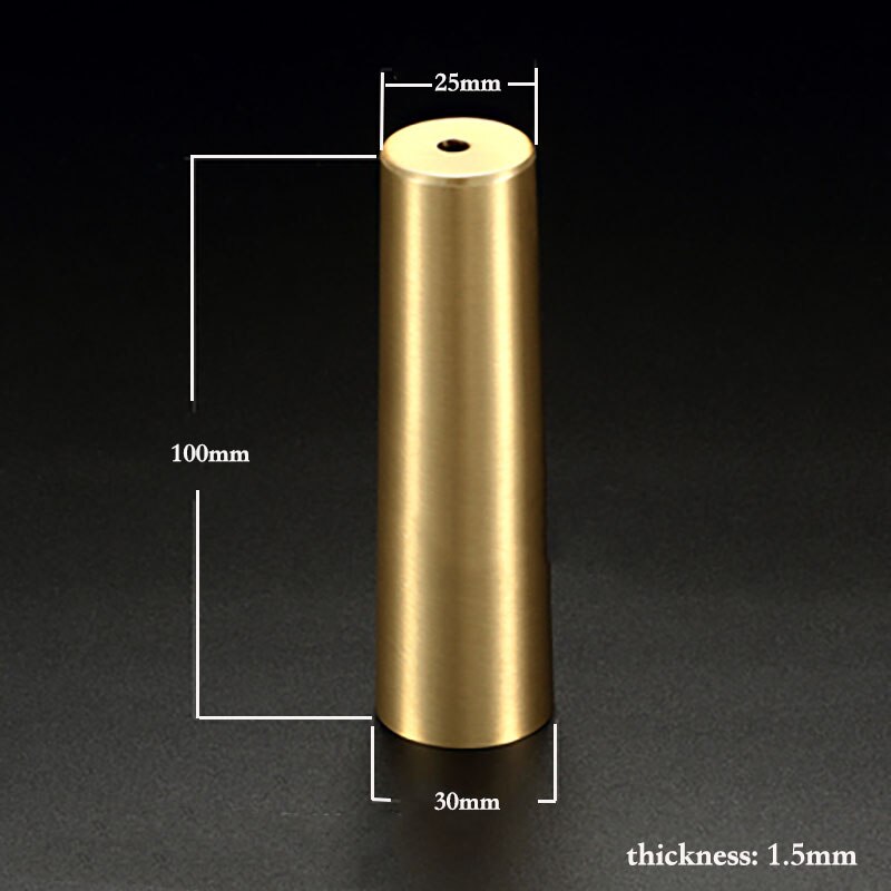 high Brass Cabinet Leg Covers Chair Cups Furniture Leg Tube Protector Table Feet Cover: D30 C25 H100