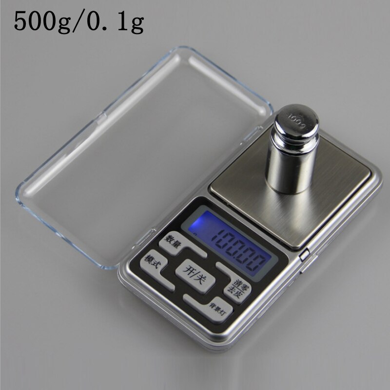 thumbnail image 2 of Mini Digital Pocket Scale 500g X 0.1g – Stainless Steel Platform, LCD Display, Batteries Included 2 of 5