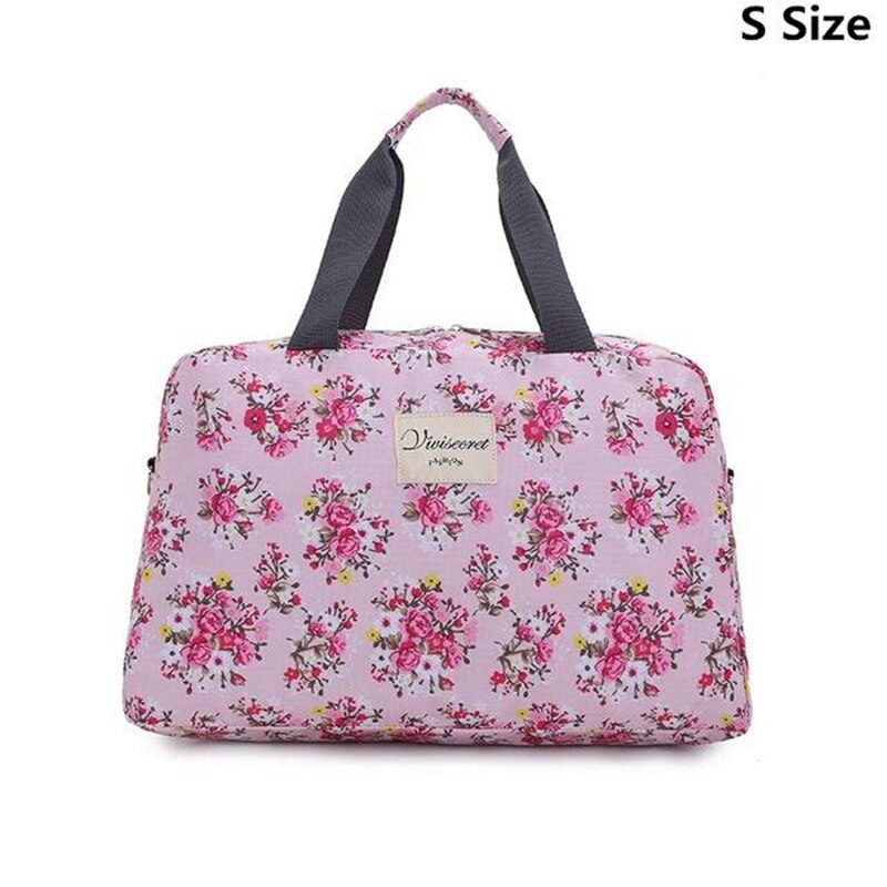 Ruputín-bolsos de viaje para mujer, organizadores de equipaje, bolsa portátil de alta capacidad, artículos plegables, organizadores de viaje, bolso de mano: Pink S