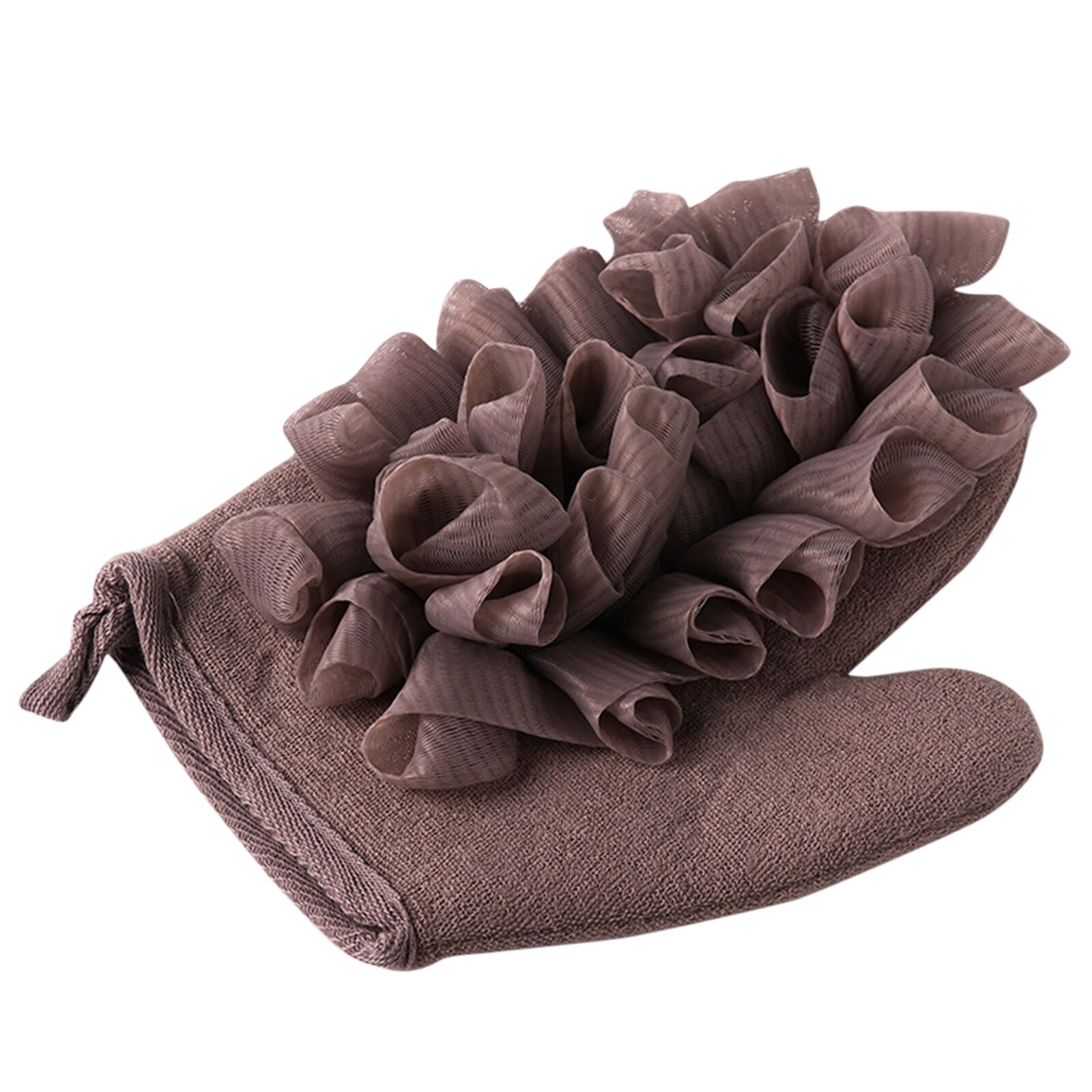 25 #1pc casa portátil esfrega banho esponja wisp para chuveiro purificador dupla face corpo escova de limpeza luvas chuveiro massagem: CO