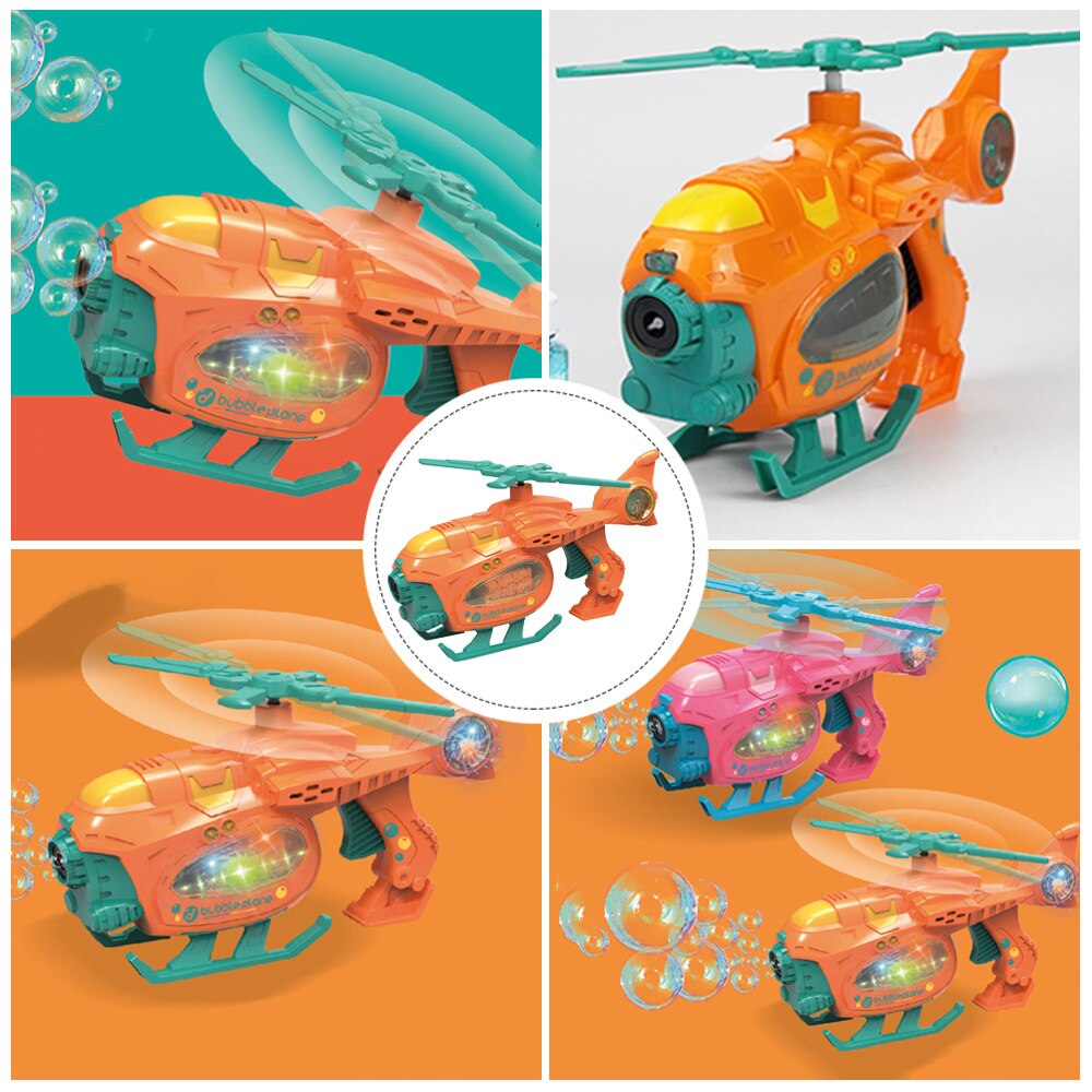 1 Set Helicopter Bubble Blower Electric Automatic Bubble Maker Battery