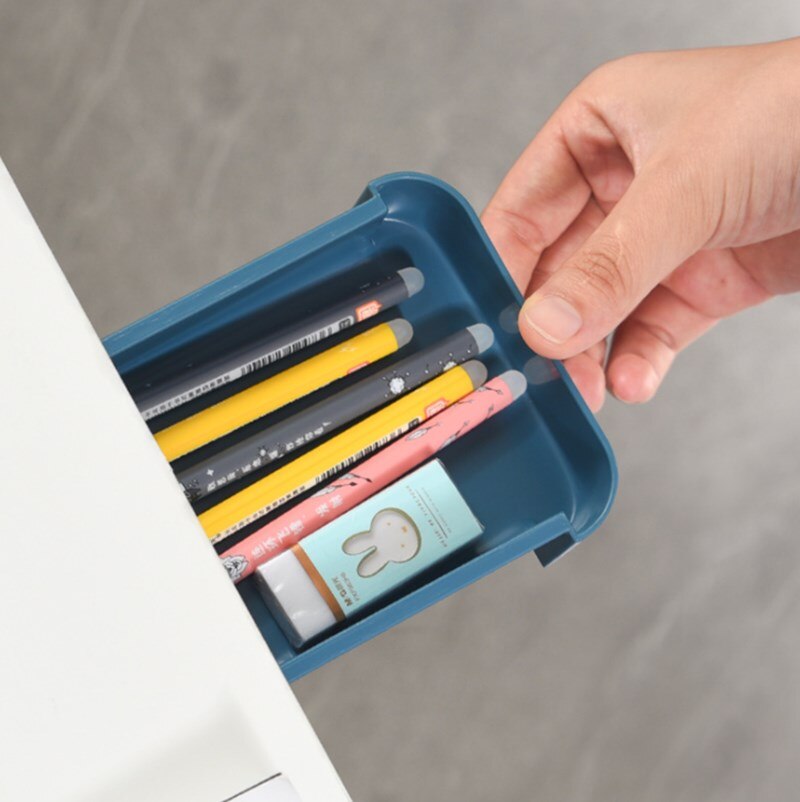 Biurko materiały biurowe szuflada schowek pudełko typu Organizer skrzynka ukryte dno obsadka robić pióra piórnik o dużej pojemności