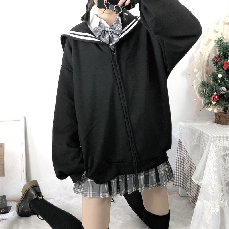 Harajuku Style  Cotton Coat for Women