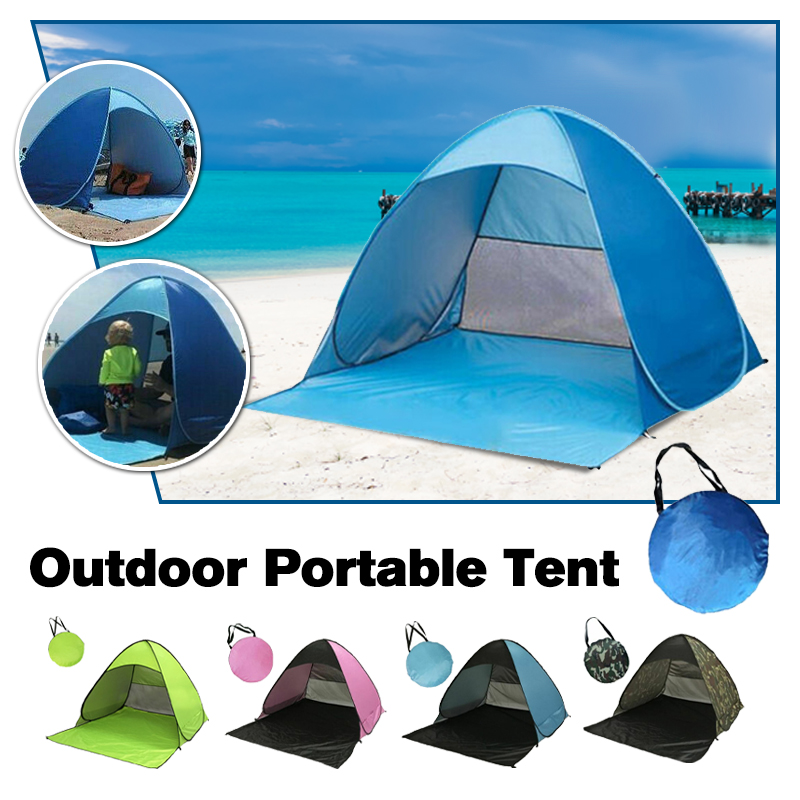 Tenda da sole automatica s tenda da spiaggia tende Pop-Up tenda da sole UV tenda da spiaggia leggera tenda da spiaggia per escursioni all'aperto