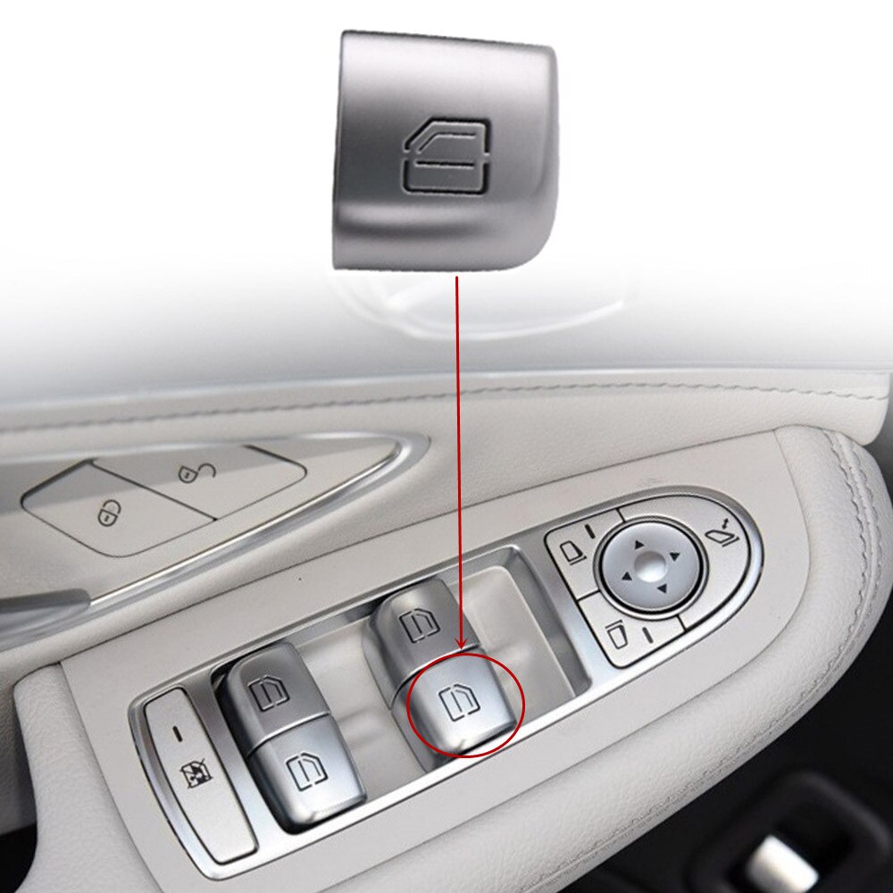 Car Window Button Glass Lifter Control Switch Trunk Tailgate Boot Luggage Back Door for Mercedes-Benz C class W205 GLC W253: White
