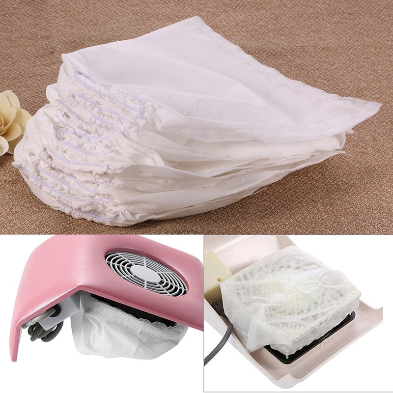 10Pcs Nail Dust Collector Bag Niet-geweven Vervanging Zakken Stofzuiger Zak Fan Stofzuiger Manicure Bag Nail accessoires
