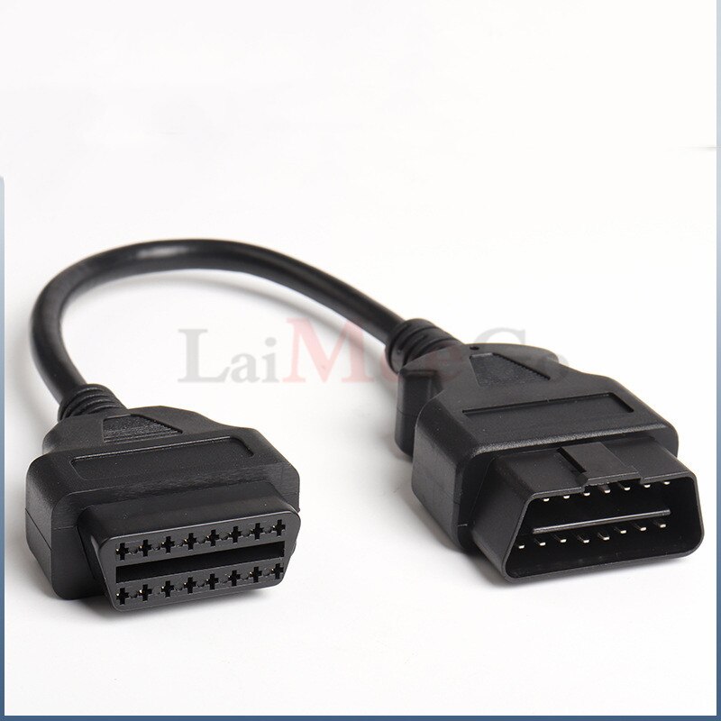 30cm OBD2 16Pin Male to Female Extension Cable Transfer Connector OBD II Cable OBD 2 Adapter Diagnostic Connector
