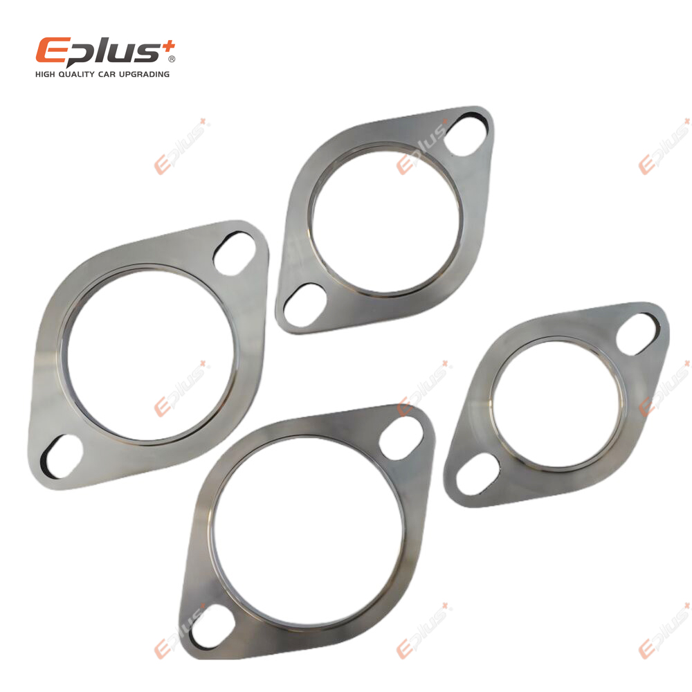 Eplus voiture moto tuyau d'échappement silencieux bride Joint universel 2 trous 304 acier inoxydable 51MM 63MM 76MM