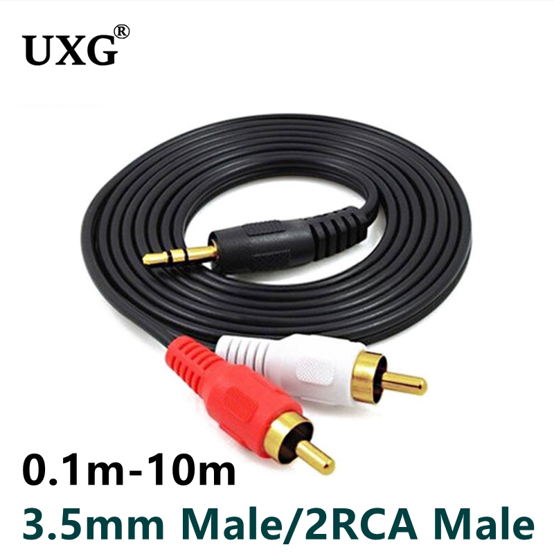 RCA Cable Jack 3.5 To RCA Audio Cable 3.5mm Jack To 2RCA Male Splitter Aux Cable For TV PC Amplifier DVD Speaker Wire 0.1m 3m 5m: Other / 2m