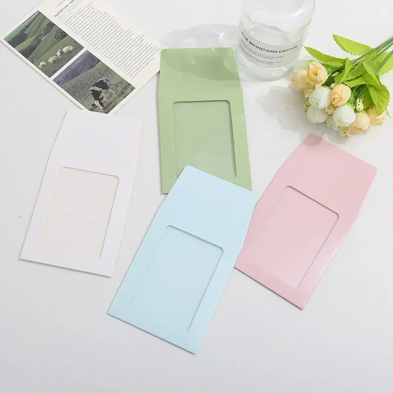 5/10pcs Paper Window Envelopes Transparent Card Holder DIY Photocards Frame Storage Packaging Bag Kawaii Pocket Envelope