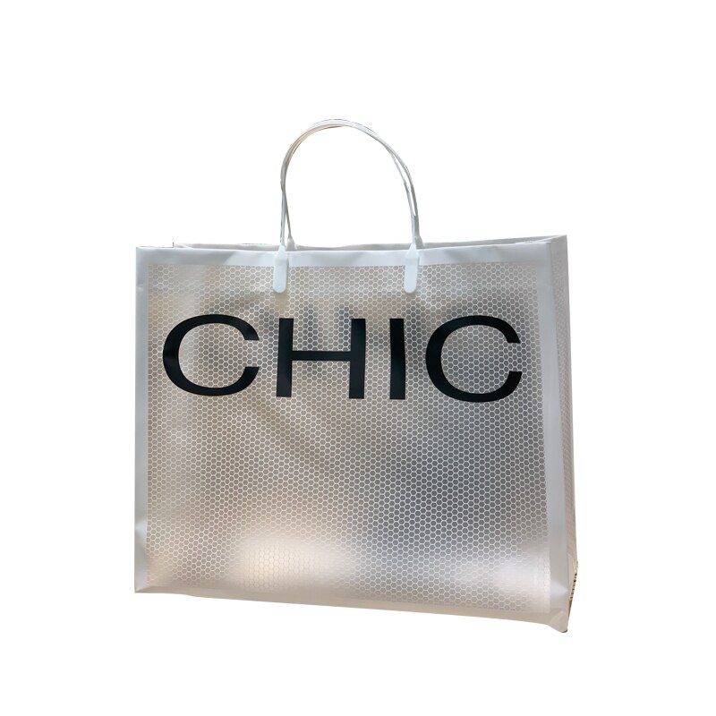 10 stk tykke store plastikposer 26 x 23cm sort/hvid bogstavgitter indkøbsposer til smykker plastikpose med håndtag