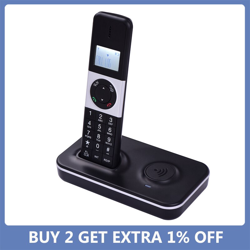 телефон Digital Cordless Phone Telephone with LCD Display Caller ID Handfree Calls Conference 16 Languages 5 Handsets 무선전화기