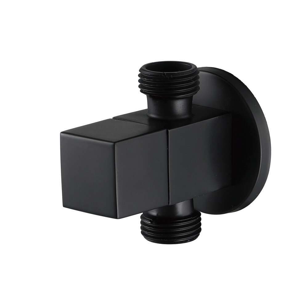 Black flash 100% brass angle valve cold Water stop valve bathroom kitchen Faucet installation accessories