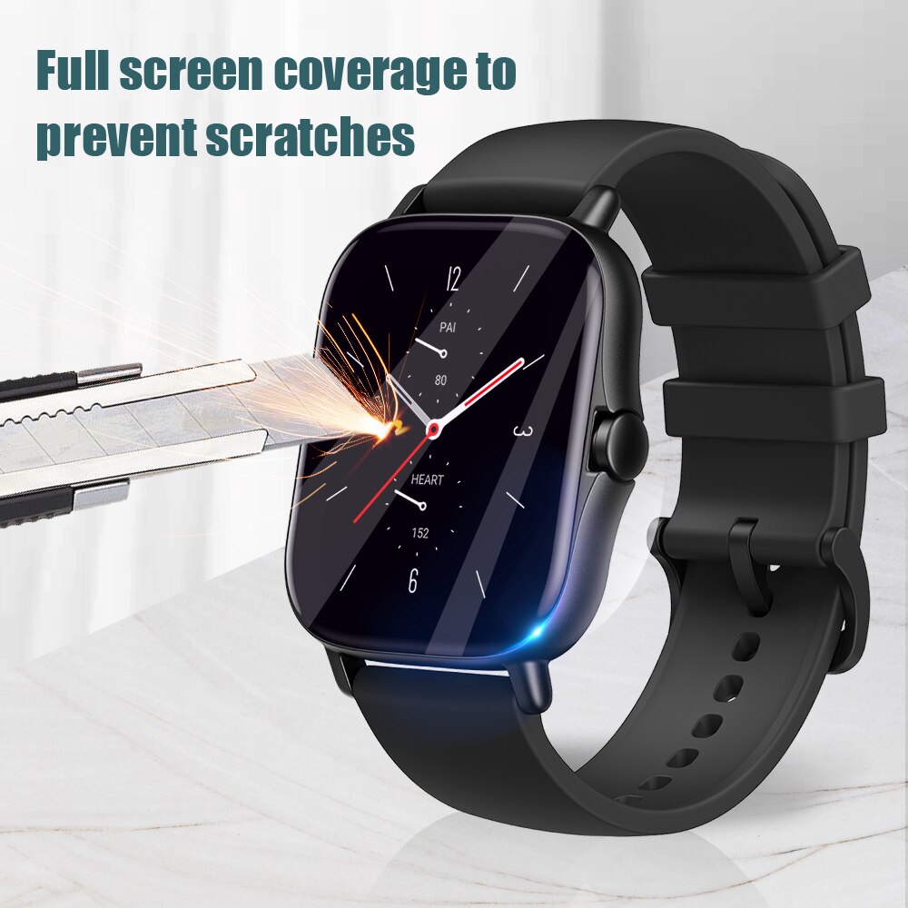 Miękkie włókno szkło ochronne przezroczysta folia do Amazfit GTS 2 Mini GTS2 GTS2e Bip S U Pro Smartwatch ekran futerał ochronny