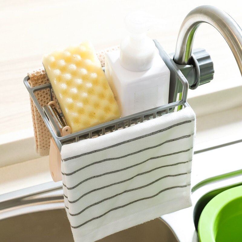 Adjustable Faucet Clip Hanging Holder Soap Sponge Dish Rack Towel Hanger Sink Storage Rack Drainer Shelf Bathroom Kitchen Organi