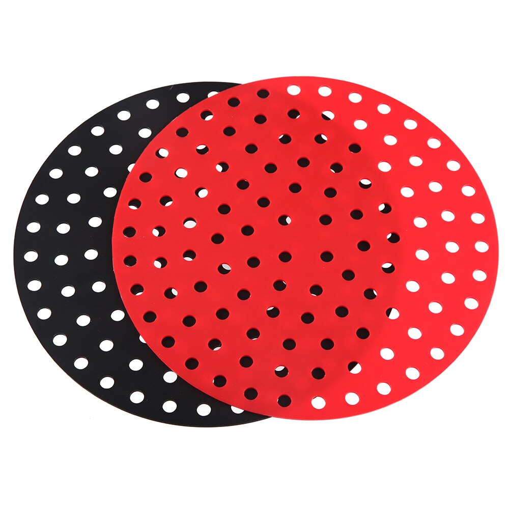 2pcs Silicone Air Fryer Liner Steamer Pad Air Fryer Accessory Kitchen Baking Liner Cooking Utensils Air Fryer Baking Paper: SetC-2pcs-22.5cm