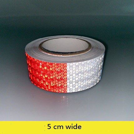 Reflective safety warning tape reflective film traffic film warning luminous tape reflective striking: Red