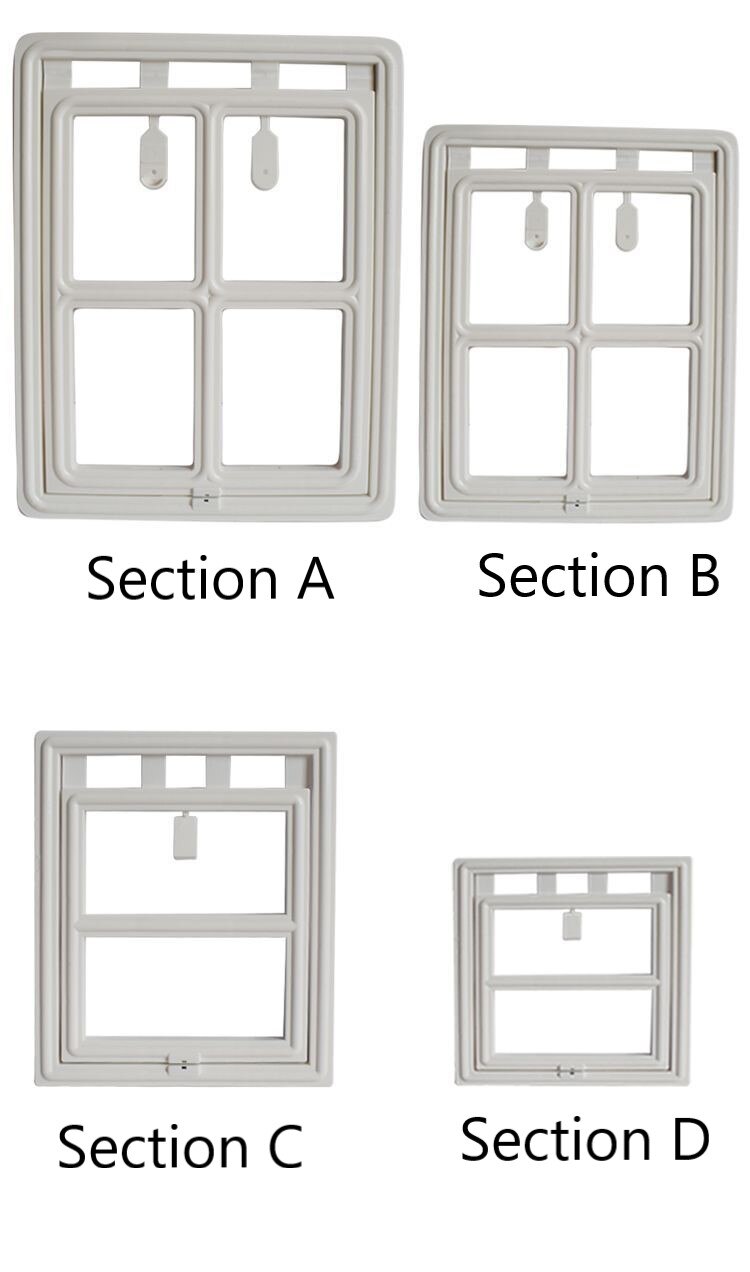 Papipet Pet Intelligent Control Security Safety door For Cat and Dog Kitten Patio Atomatic Pets Door Guard Pet Screen Door: White / Section D