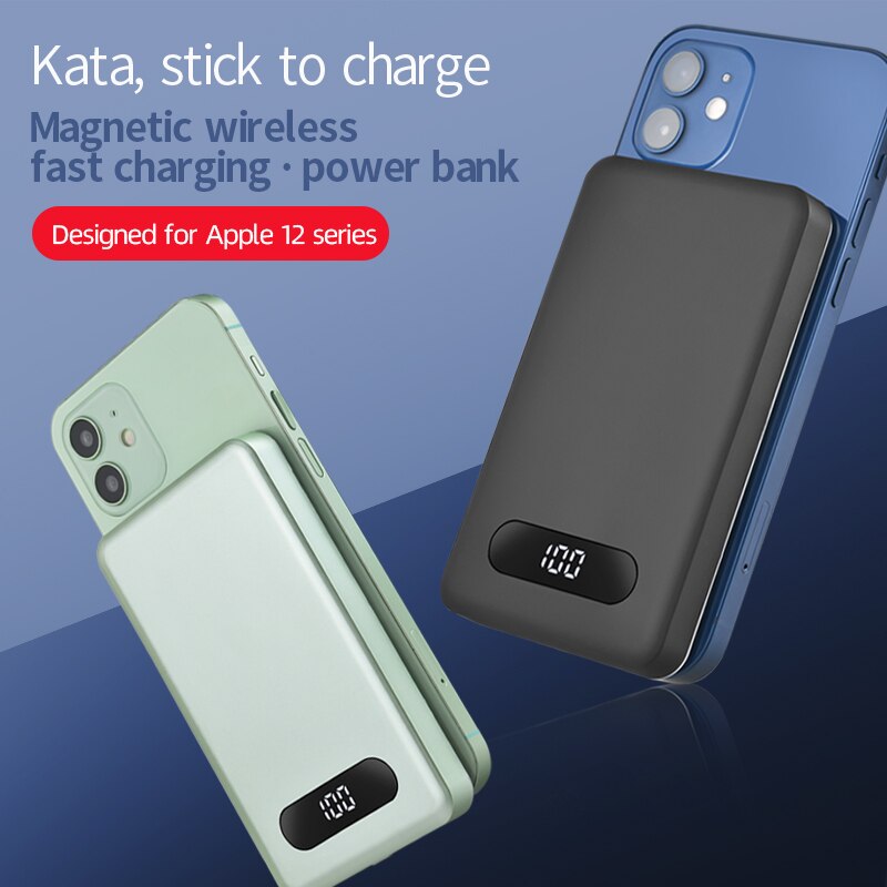 5000mAh Magnetic Wireless Chargers Power Bank For iPhone 12 Max 12Pro 12Mini Magnet Powerbank External Auxiliary Battery Pack