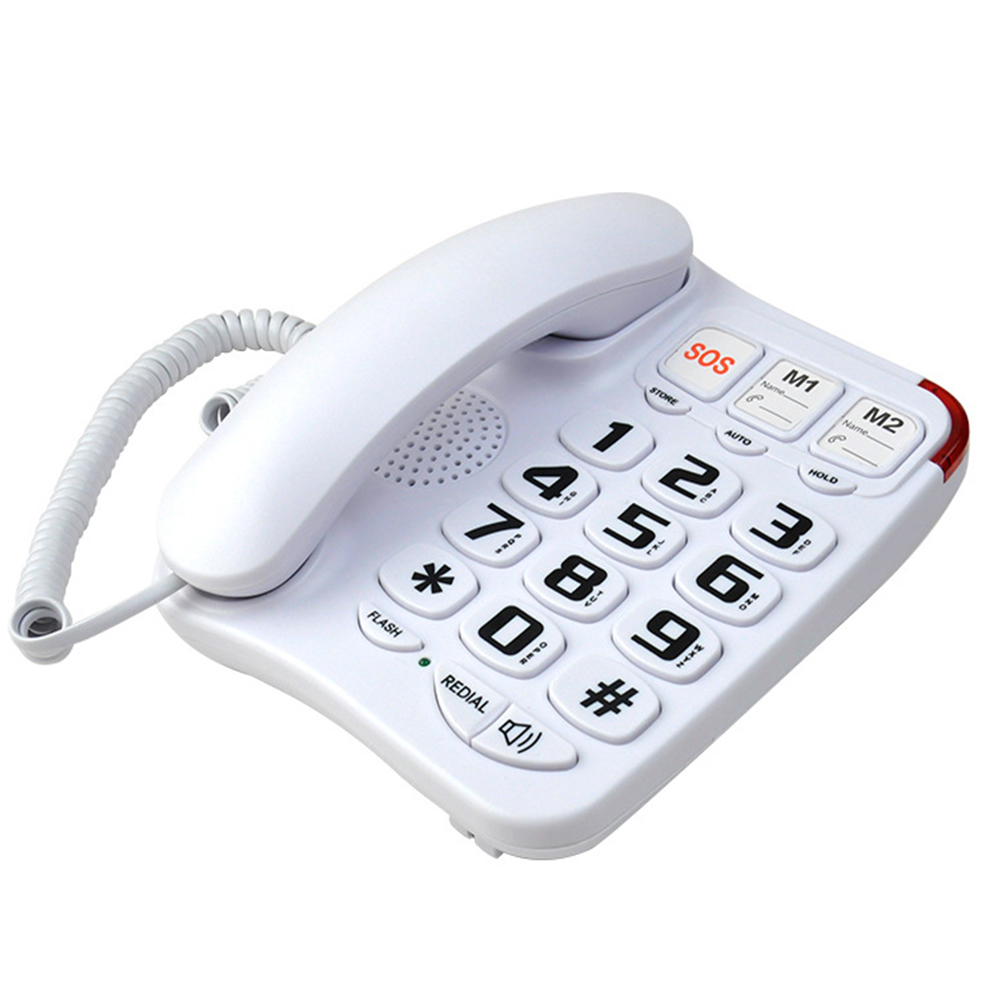 Telefone Large button wired Home telephone one-touch speed dials Tele nursing call for the elderly with wall mount SOS emergency