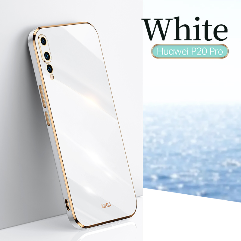 For Huawei P20 Pro Case Soft TPU Case For Huawei P20 Pro Anti-Fingerprint Camera Protection Cover: WHITE