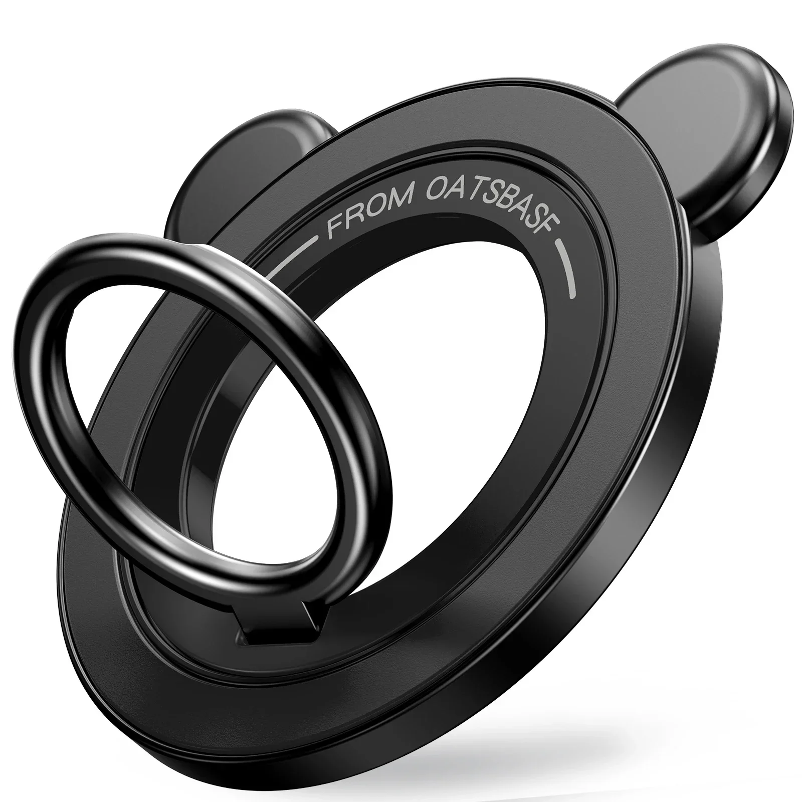 Oatsbasf Magnetischer Telefongriffhalter, tragbarer Telefonständer 360° ° Drehung 90er ° kippen verstellbarer Fingerring-Ständer für praktisch
