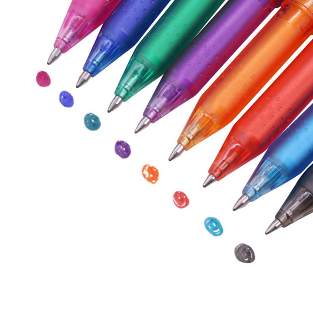 16 Pcs Gel pen office school magic erasable pen refill 0.5mm pole pen mixed color ink school student office stationery pen