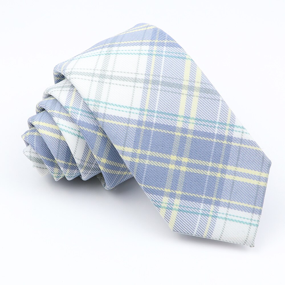 Plaid Tie For Men Women Soft Skinny Cotton TR Fabric Necktie For Wedding Bussiness Casual Man's Neckties Suits Flower Cravat: 48